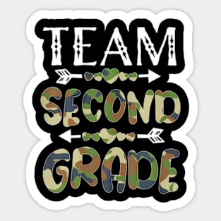 Team Second Grade Back To School 1St Day Camo Teachers Sticker